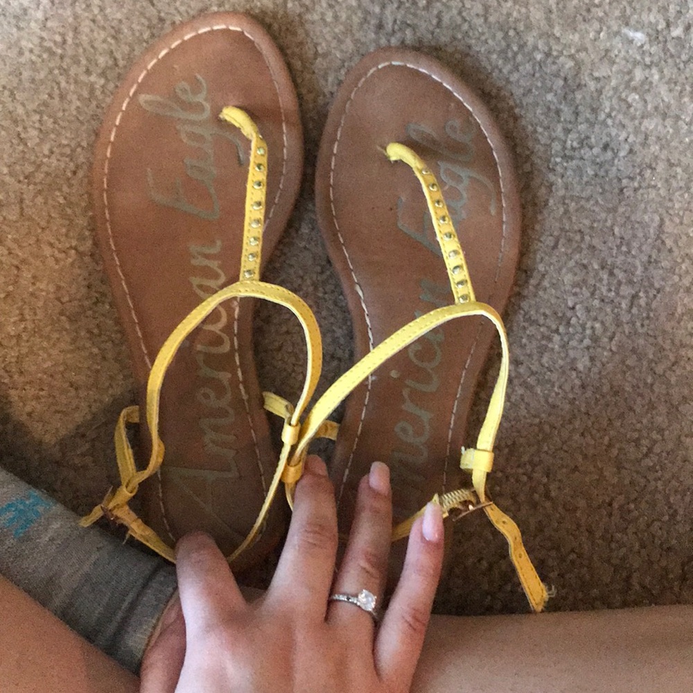 Cute yellow sandals